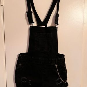 Black overalls